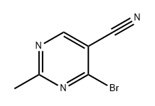 5-Pyrimidinecarbonitrile, 4-bromo-2-methyl- 구조식 이미지