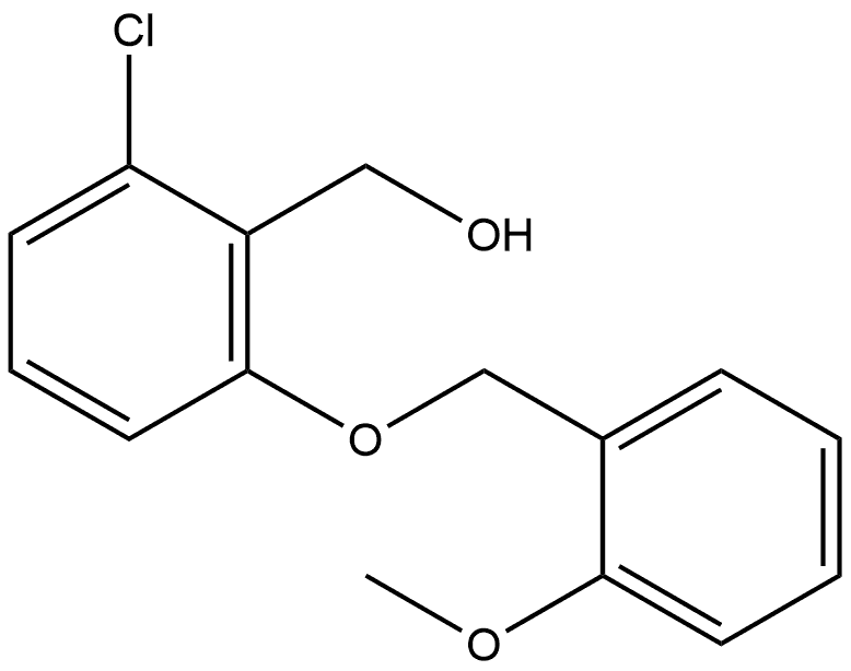 2-Chloro-6-[(2-methoxyphenyl)methoxy]benzenemethanol Structure