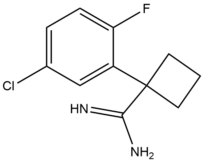 1-(5-Chloro-2-fluorophenyl)cyclobutanecarboximidamide Structure