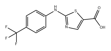 5-Thiazolecarboxylic acid, 2-[[4-(trifluoromethyl)phenyl]amino]- Structure