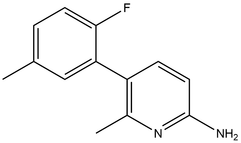 5-(2-Fluoro-5-methylphenyl)-6-methyl-2-pyridinamine Structure