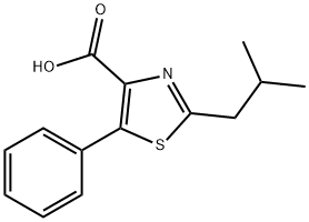 2-(2-methylpropyl)-5-phenyl-1,3-thiazole-4-carbox
ylic acid Structure