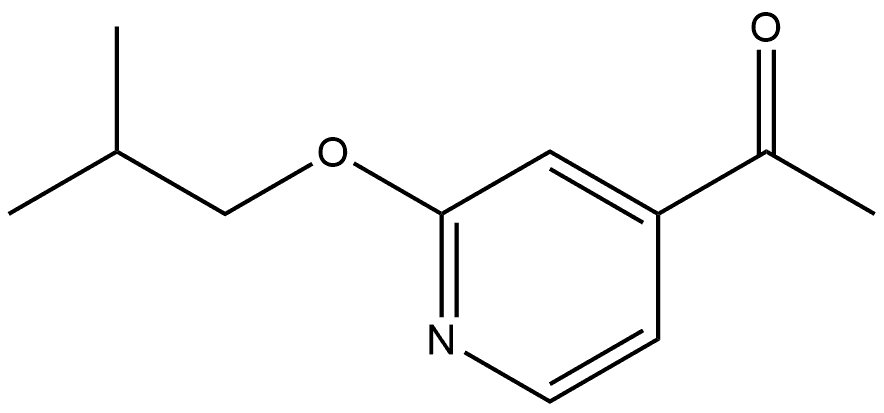 1-[2-(2-Methylpropoxy)-4-pyridinyl]ethanone Structure