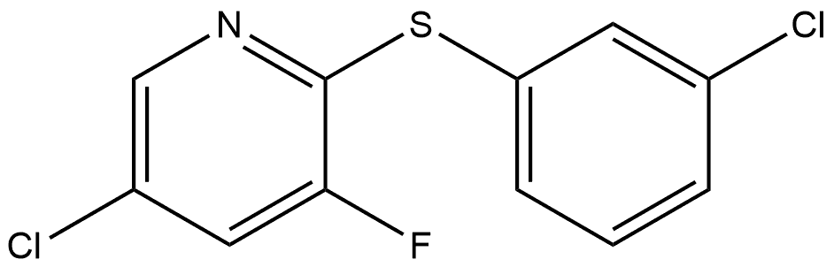 5-Chloro-2-[(3-chlorophenyl)thio]-3-fluoropyridine Structure