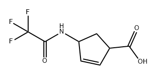 4-(2,2,2-Trifluoroacetamido)cyclopent-2-ene-1-carboxylic acid Structure