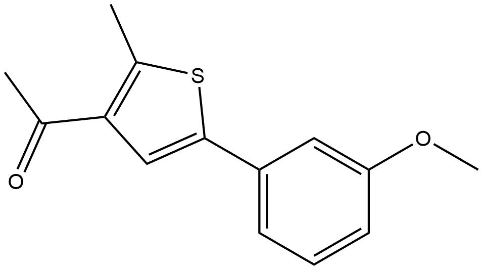 1-[5-(3-Methoxyphenyl)-2-methyl-3-thienyl]ethanone 구조식 이미지