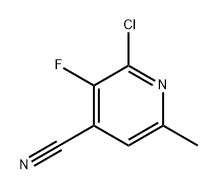 4-Pyridinecarbonitrile, 2-chloro-3-fluoro-6-methyl- Structure