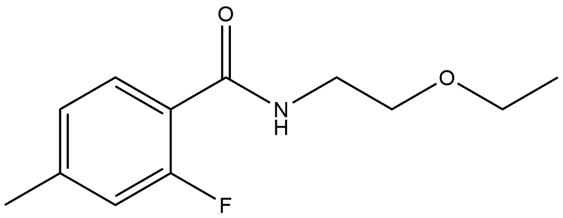 N-(2-Ethoxyethyl)-2-fluoro-4-methylbenzamide Structure