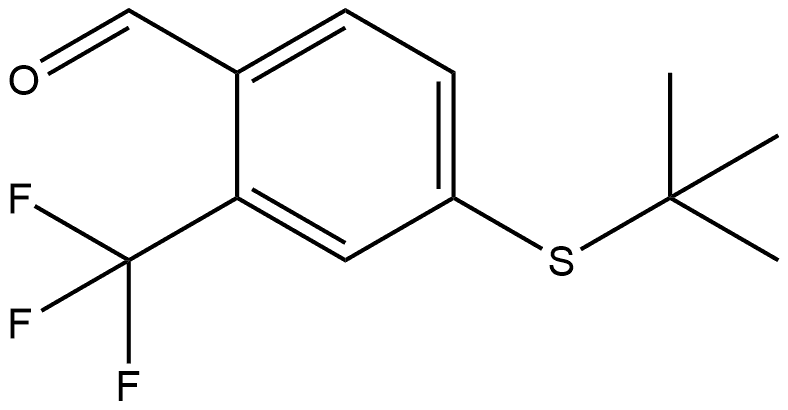 4-[(1,1-Dimethylethyl)thio]-2-(trifluoromethyl)benzaldehyde Structure