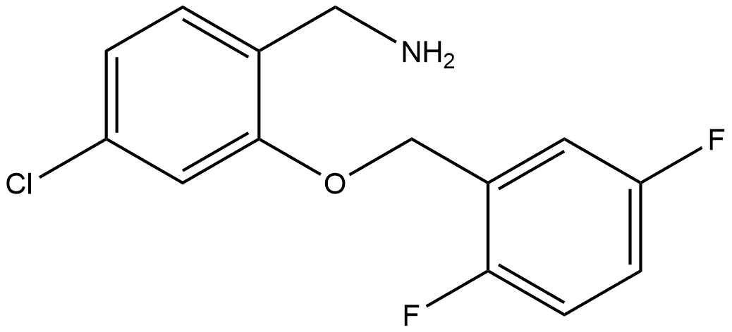 4-Chloro-2-[(2,5-difluorophenyl)methoxy]benzenemethanamine Structure