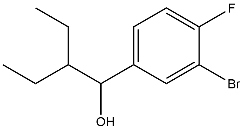 3-Bromo-α-(1-ethylpropyl)-4-fluorobenzenemethanol Structure