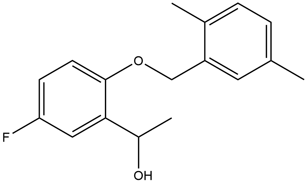 2-[(2,5-Dimethylphenyl)methoxy]-5-fluoro-α-methylbenzenemethanol Structure