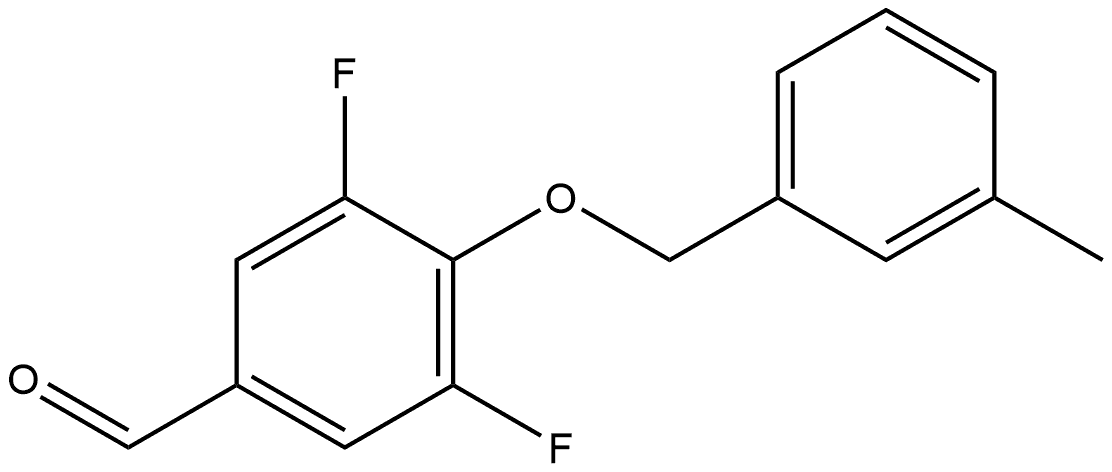 3,5-Difluoro-4-[(3-methylphenyl)methoxy]benzaldehyde Structure