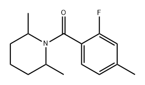 Methanone, (2,6-dimethyl-1-piperidinyl)(2-fluoro-4-methylphenyl)- 구조식 이미지