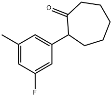 Cycloheptanone, 2-(3-fluoro-5-methylphenyl)- Structure