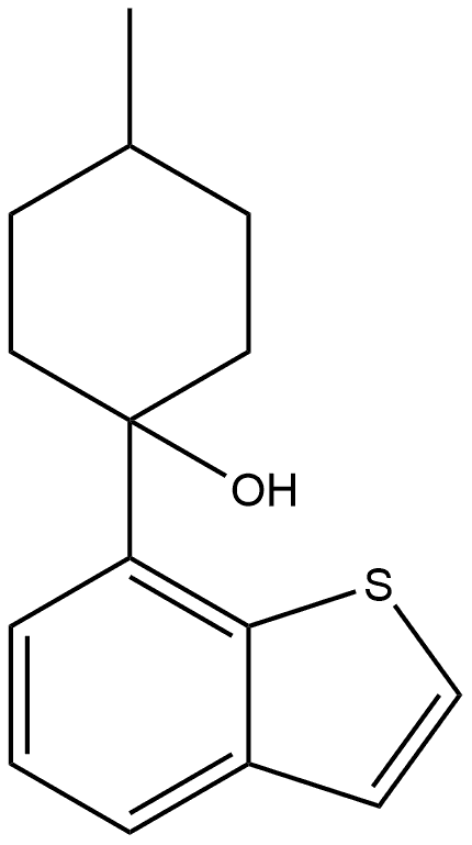 1-(benzo[b]thiophen-7-yl)-4-methylcyclohexanol Structure