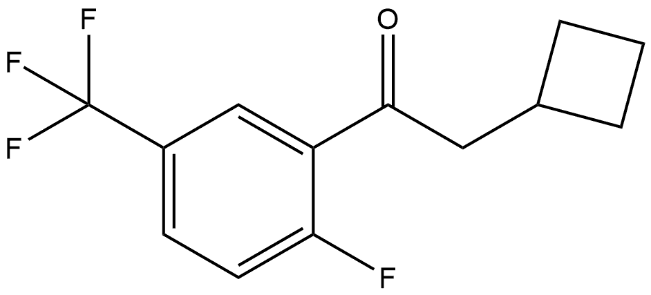 2-Cyclobutyl-1-[2-fluoro-5-(trifluoromethyl)phenyl]ethanone Structure