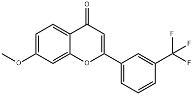 7-Methoxy-2-(3-(trifluoromethyl)phenyl)-4H-chromen-4-one 구조식 이미지