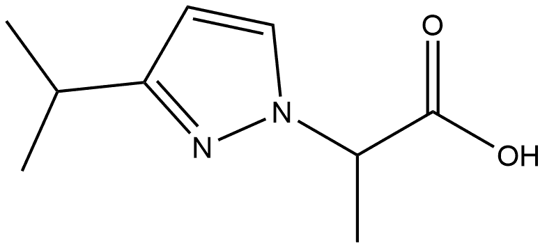 2-(3-isopropyl-1H-pyrazol-1-yl)propanoic acid Structure