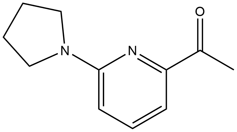 1-[6-(1-Pyrrolidinyl)-2-pyridinyl]ethanone Structure