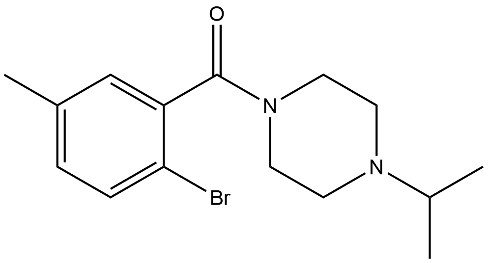 (2-Bromo-5-methylphenyl)[4-(1-methylethyl)-1-piperazinyl]methanone Structure