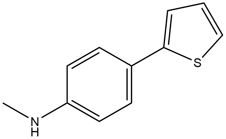 N-Methyl-4-(2-thienyl)benzenamine Structure