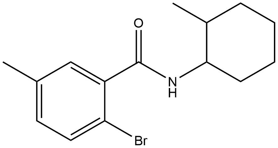 2-Bromo-5-methyl-N-(2-methylcyclohexyl)benzamide Structure