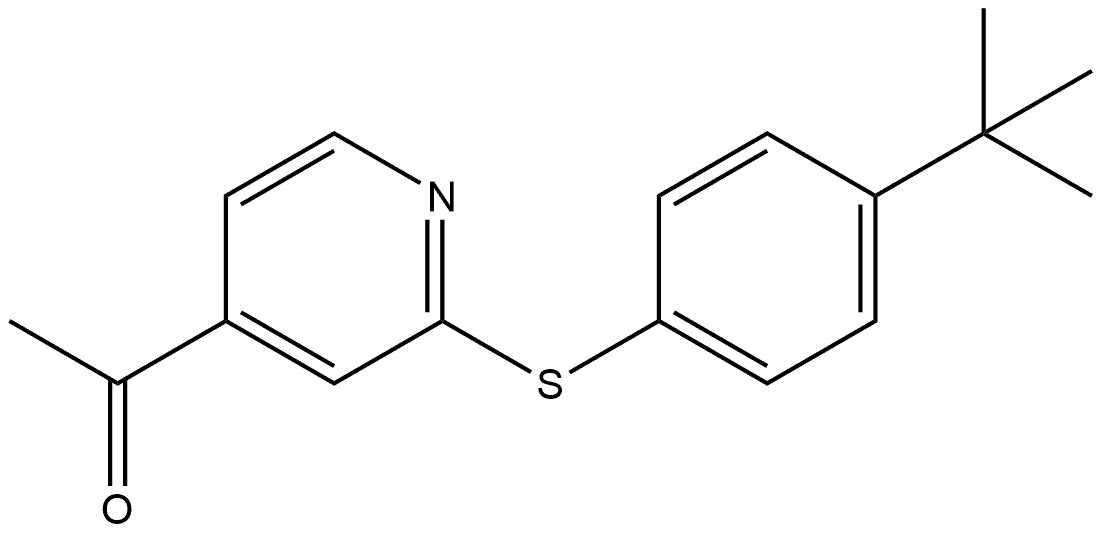 1-[2-[[4-(1,1-Dimethylethyl)phenyl]thio]-4-pyridinyl]ethanone Structure