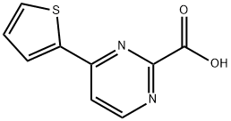 2-Pyrimidinecarboxylic acid, 4-(2-thienyl)- Structure