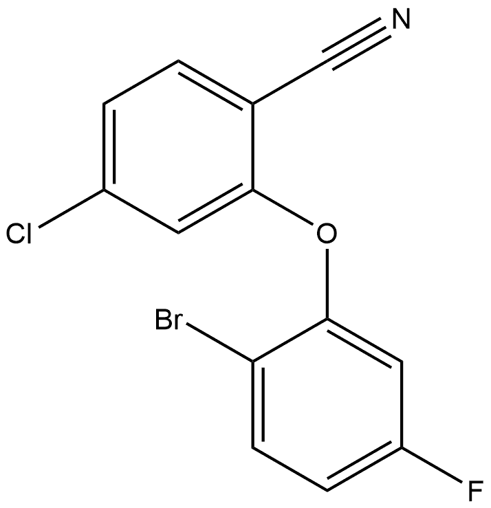 2-(2-Bromo-5-fluorophenoxy)-4-chlorobenzonitrile Structure