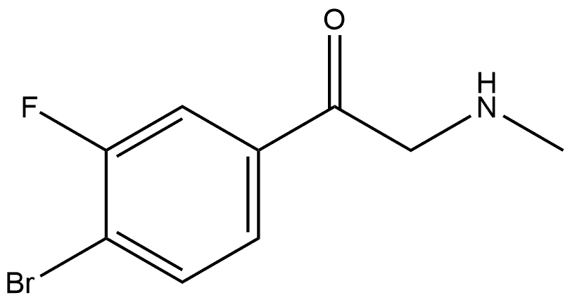 1-(4-Bromo-3-fluorophenyl)-2-(methylamino)ethanone 구조식 이미지