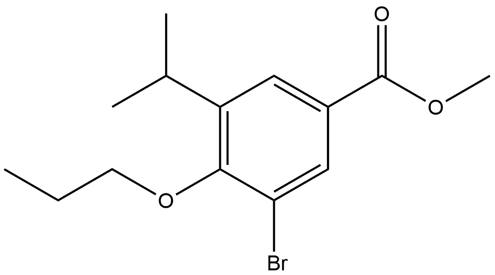 Methyl 3-bromo-5-(1-methylethyl)-4-propoxybenzoate Structure