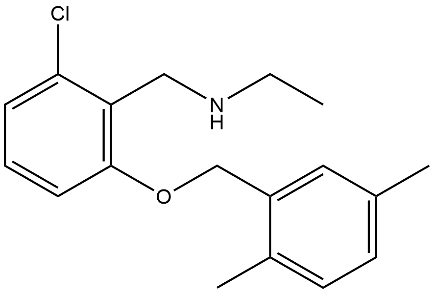 2-Chloro-6-[(2,5-dimethylphenyl)methoxy]-N-ethylbenzenemethanamine Structure