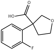 3-Furancarboxylic acid, 3-(2-fluorophenyl)tetrahydro- Structure