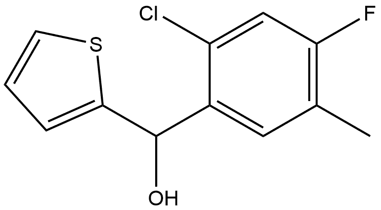 α-(2-Chloro-4-fluoro-5-methylphenyl)-2-thiophenemethanol Structure