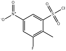 Benzenesulfonyl chloride, 3-fluoro-2-methyl-5-nitro- Structure