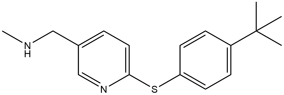 6-[[4-(1,1-Dimethylethyl)phenyl]thio]-N-methyl-3-pyridinemethanamine Structure