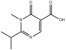 2-Isopropyl-1-methyl-6-oxo-1,6-dihydropyrimidine-5-carboxylic acid Structure