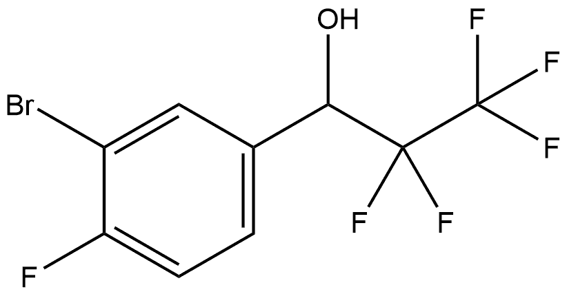 3-Bromo-4-fluoro-α-(1,1,2,2,2-pentafluoroethyl)benzenemethanol Structure