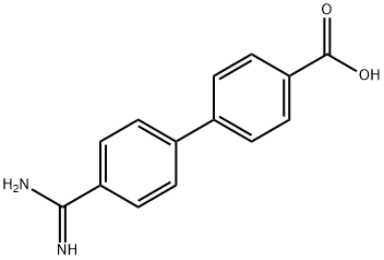 [1,1'-Biphenyl]-4-carboxylic acid, 4'-(aminoiminomethyl)- Structure