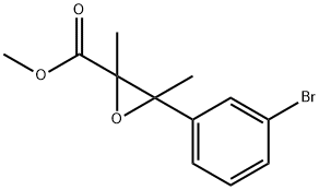 2-Oxiranecarboxylic acid, 3-(3-bromophenyl)-2,3-dimethyl-, methyl ester Structure