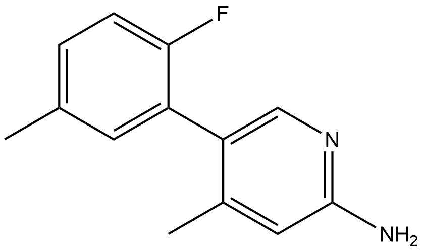 5-(2-Fluoro-5-methylphenyl)-4-methyl-2-pyridinamine Structure