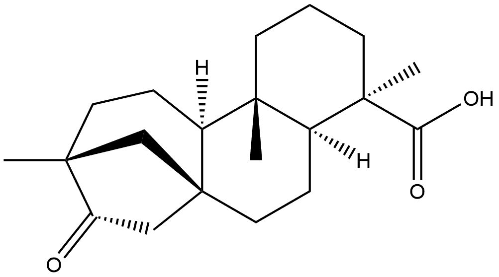 17-Norkauran-18-oic acid, 13-methyl-16-oxo-, (4α)- Structure