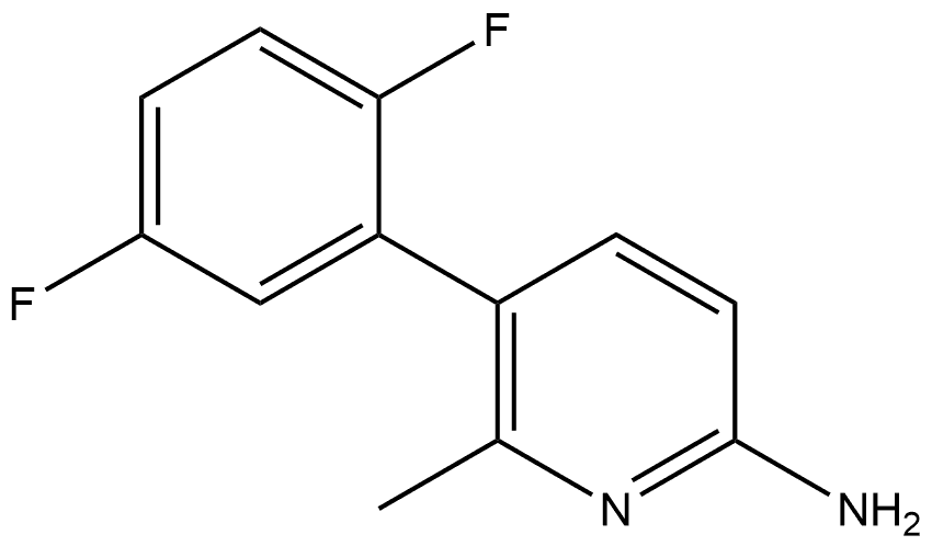 5-(2,5-Difluorophenyl)-6-methyl-2-pyridinamine Structure