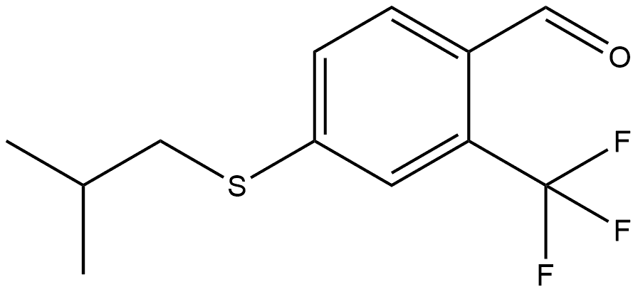 4-[(2-Methylpropyl)thio]-2-(trifluoromethyl)benzaldehyde Structure