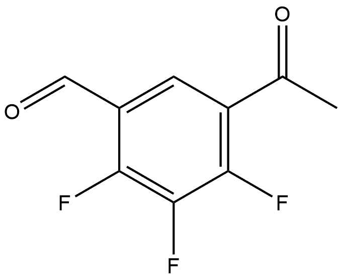 5-acetyl-2,3,4-trifluorobenzaldehyde Structure