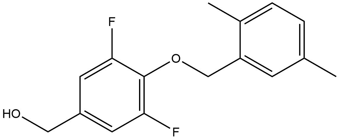 4-[(2,5-Dimethylphenyl)methoxy]-3,5-difluorobenzenemethanol Structure