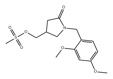 2-Pyrrolidinone, 1-[(2,4-dimethoxyphenyl)methyl]-4-[[(methylsulfonyl)oxy]methyl]- Structure