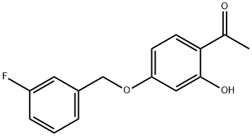 Ethanone, 1-[4-[(3-fluorophenyl)methoxy]-2-hydroxyphenyl]- 구조식 이미지