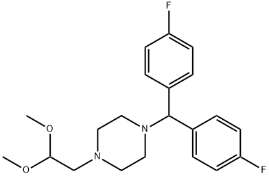 Piperazine, 1-[bis(4-fluorophenyl)methyl]-4-(2,2-dimethoxyethyl)- Structure